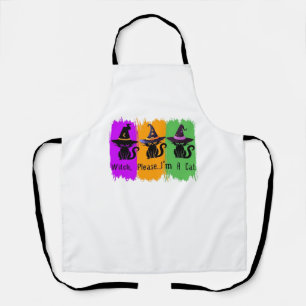 Delantal Gatos negros en sombreros de bruja camiseta esenci