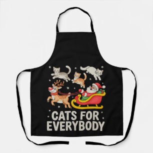 Delantal Gatos Para Todos Los Navidades Amantes De Santa Ga