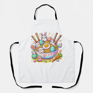 Delantal Gatos Ramen Pascua Lindos Anime Feliz Día de Pascu