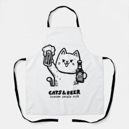 Delantal Gatos y cerveza 1