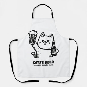 Delantal Gatos y cerveza 1