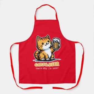 Delantal Gatos y cerveza 2