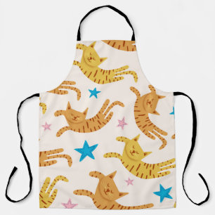 Delantal Gatos y estrellas caprichosos: Patrón de moda infa