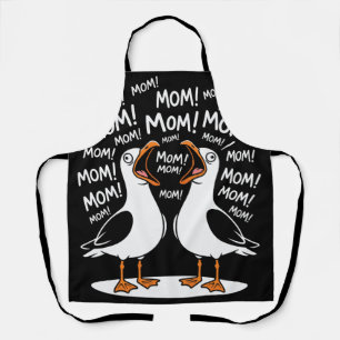 Delantal Gaviotas Divertidas Gritando Mamá