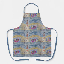 Delantal Gaviotas En La Playa