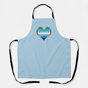 Delantal Gay Pride Heart Apron