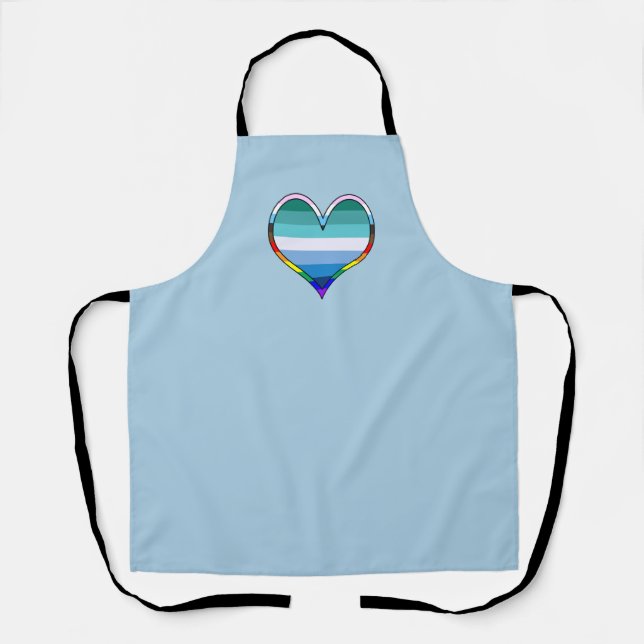 Delantal Gay Pride Heart Apron (Anverso)