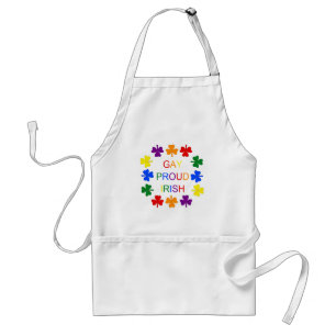 Delantal Gay Proud Irlandés LGBT Rainbow Shamrock