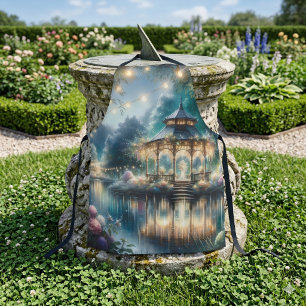 Delantal Gazebo del Jardín Encantado Reflejo del Crepúsculo