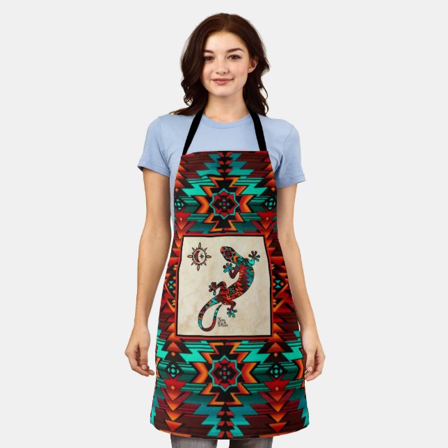 Delantal Gecko Lizard Y Sun Apron (Gastado)