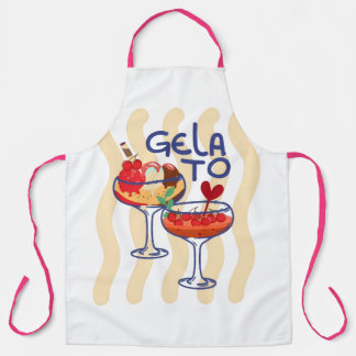 Delantal 🍦 GELA TO – Gráfico Retro de Helado
