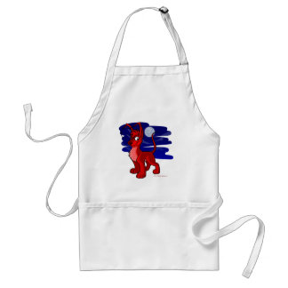 Delantal Gelert rojo orgulloso por claro de luna