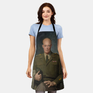 Delantal General Dwight Eisenhower Retrato pintado de 5 est