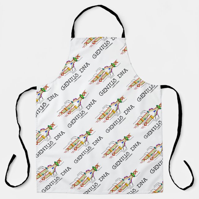 Delantal Genius DNA Humor de biología molecular (Anverso)