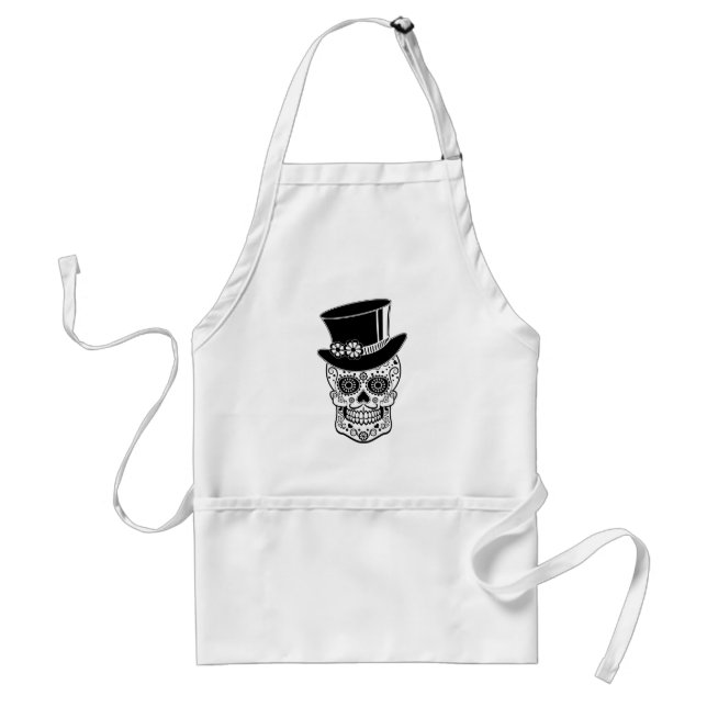 Delantal Gentleman Sugar Skull-01 (Frente)