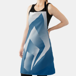 Delantal Geometría azul turquesa