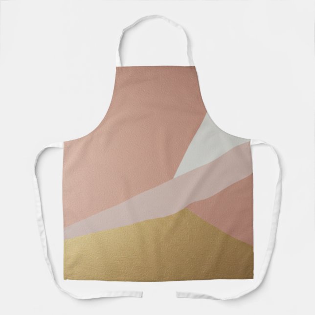 Delantal Geometría de la Hora Dorada del Rosa (Anverso)