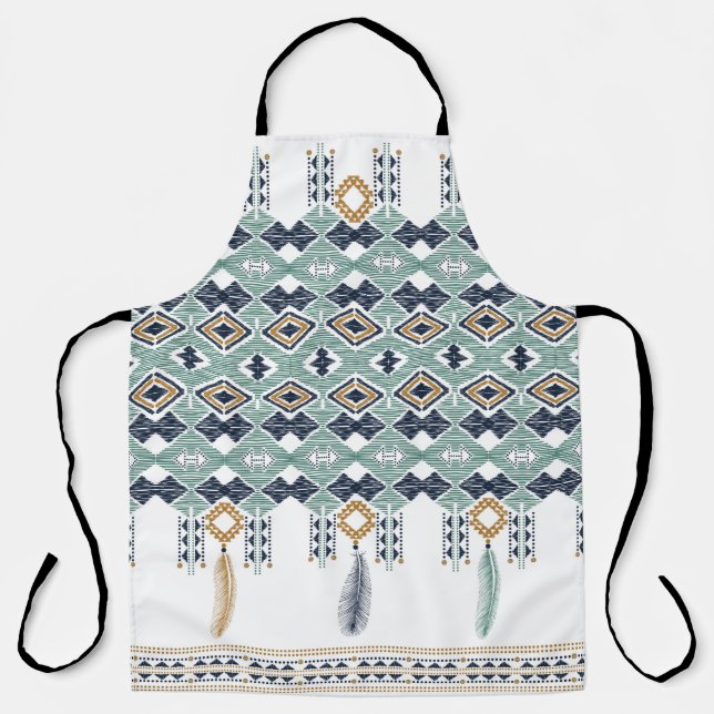 Delantal Geometría india norteamericana sin fisuras. Na (Anverso)