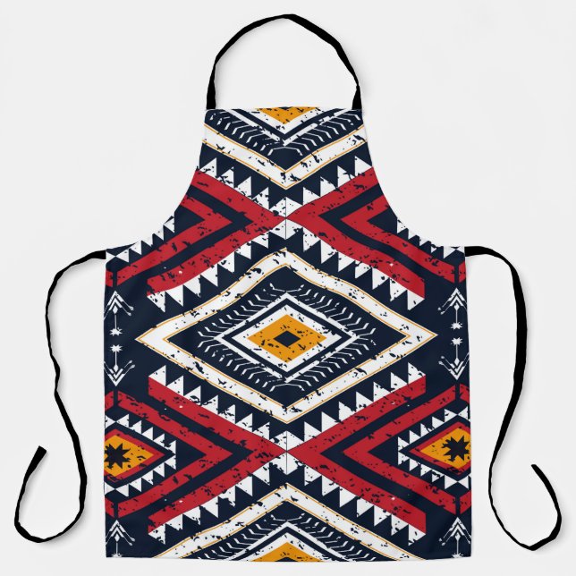Delantal Geometric ethnic oriental seamless pattern traditi (Anverso)
