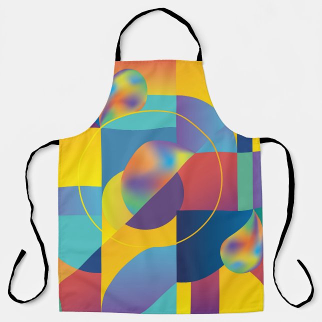 Delantal Geométrica Creativa: Cubierta de cosecha abstracta (Anverso)