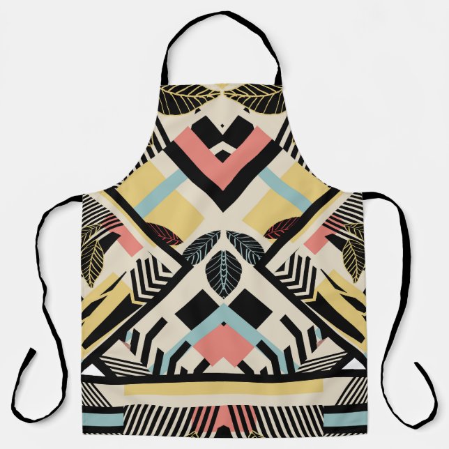 Delantal Geométrico minimalista: diseño de patrones (Anverso)
