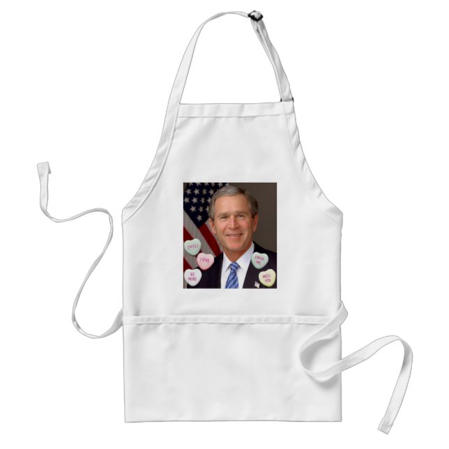 Delantal George Bush El día de San Valentín (Frente)