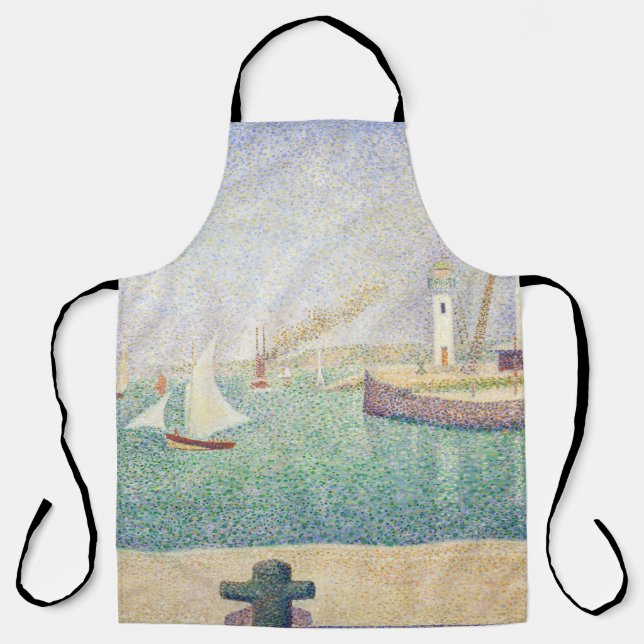 Delantal Georges Seurat - Entrada del puerto de Honfleur (Anverso)