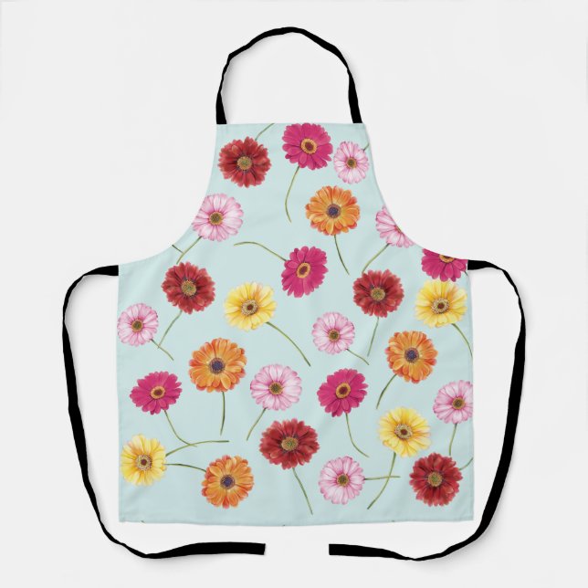 Delantal Gerbera,pink,red,orange,yellow (Anverso)
