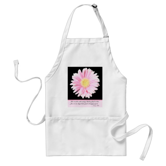 Delantal Gerbera rosada Daisy en Apron (Frente)