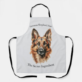 Delantal German Shepherd Drawing Portrait Apron