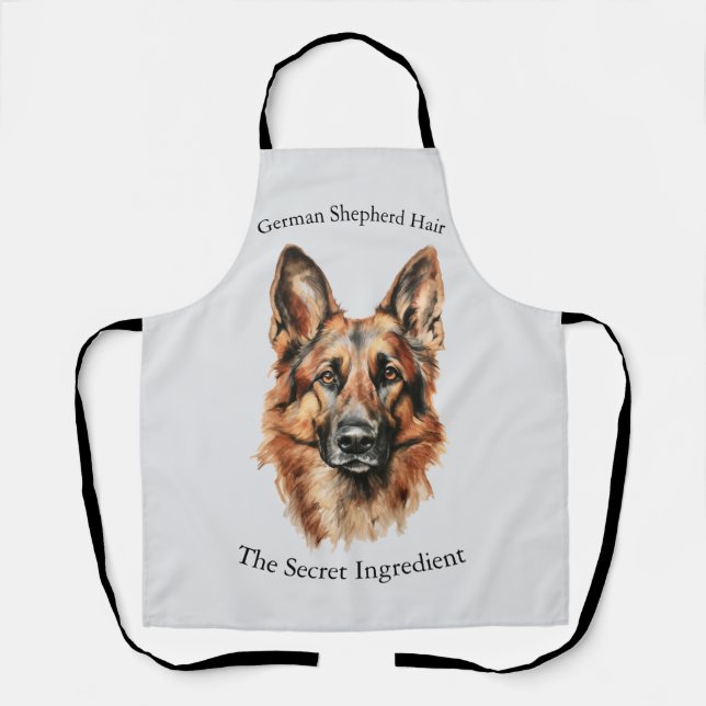 Delantal German Shepherd Drawing Portrait Apron (Anverso)
