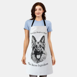 Delantal German Shepherd Hair the Secret Ingredient Apron
