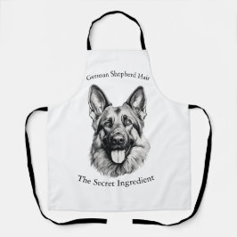 Delantal German Shepherd Hair the Secret Ingredient Apron