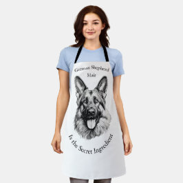 Delantal German Shepherd Hair the Secret Ingredient Apron
