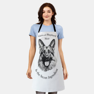 Delantal German Shepherd Hair the Secret Ingredient Apron
