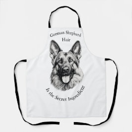 Delantal German Shepherd Hair the Secret Ingredient Apron