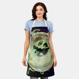 Delantal Ghost Moon Halloween Apron