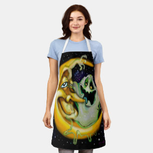 Delantal Ghost Moon Halloween Apron