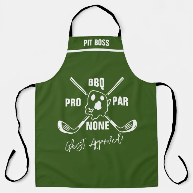 Delantal Ghost Pro BBQ Apron - "Par None" Grill Master (Anverso)