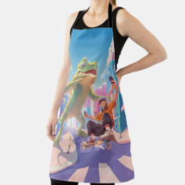 Delantal Gigante Chameleon - Ilustracion de la ciudad