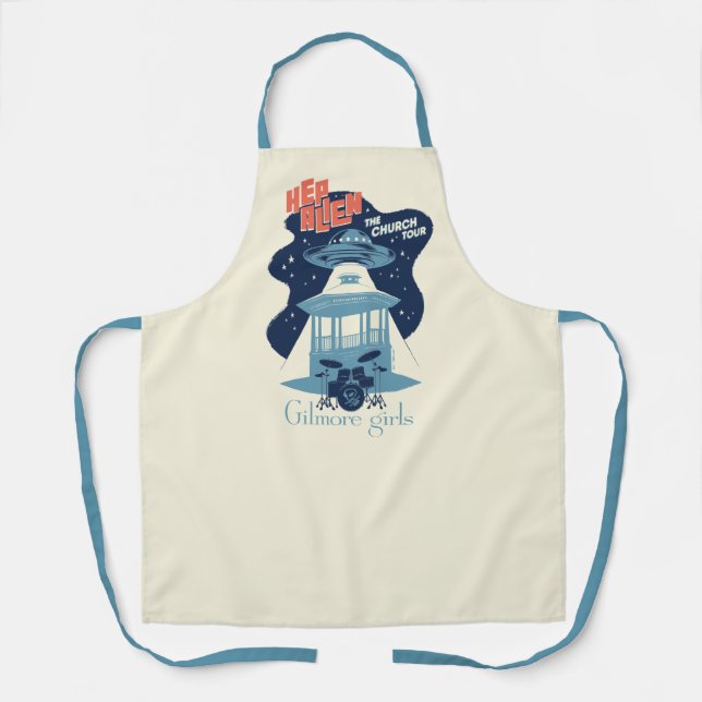 Delantal Gilmore Girls Hep Alien Church Tour (Anverso)
