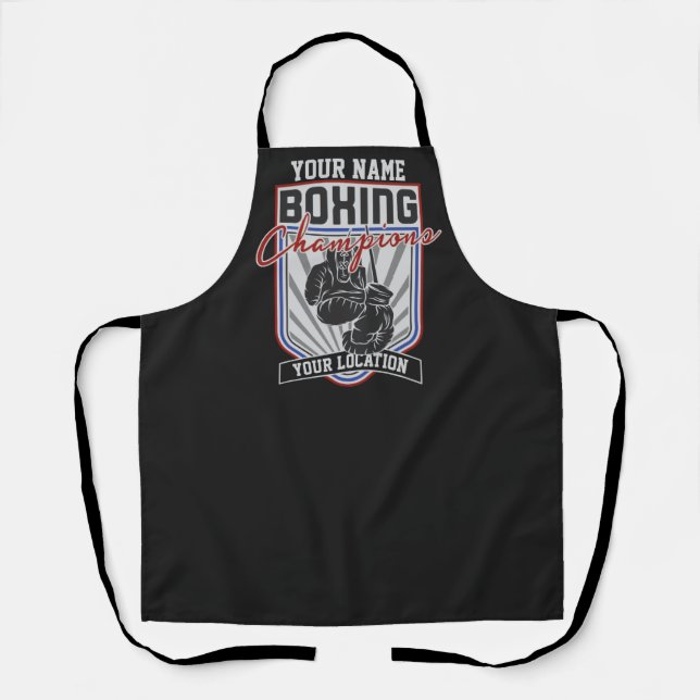 Delantal Gimnasio de boxeo y boxeo personalizado (Anverso)