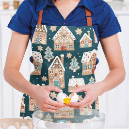 Delantal Gingerbread House Cookie Navidades Vacaciones Invi