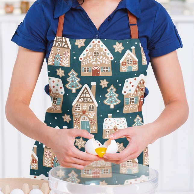 Delantal Gingerbread House Cookie Navidades Vacaciones Invi (Subido por el creador)