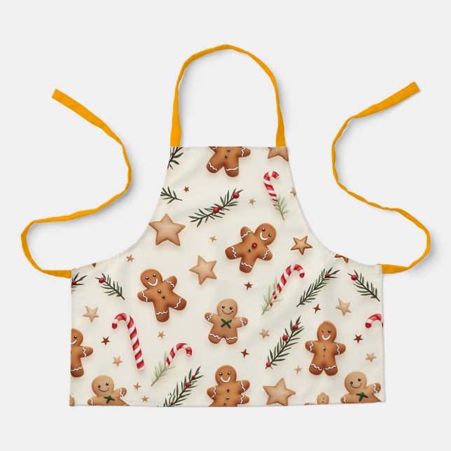Delantal Gingerbread Men, Christmas, Author Natasha Us   (Anverso)