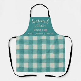 Delantal Gingham Apron de estilo minimalista