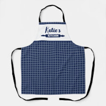 Gingham Azul Marinho Personalizado