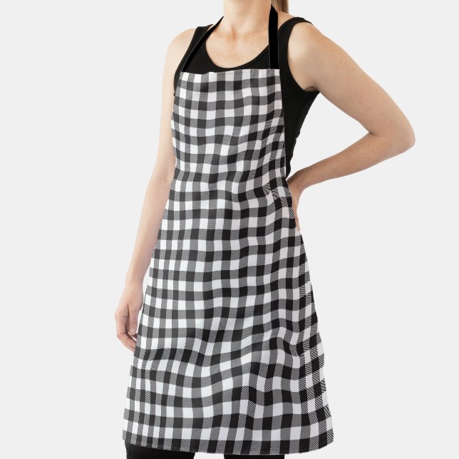 Delantal Gingham Plaid Pattern Apron (in situ)
