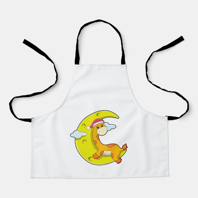 Delantal Girafa durmiendo en la luna (Anverso)