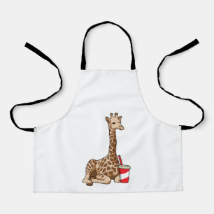 Delantal Giraffe con bebida